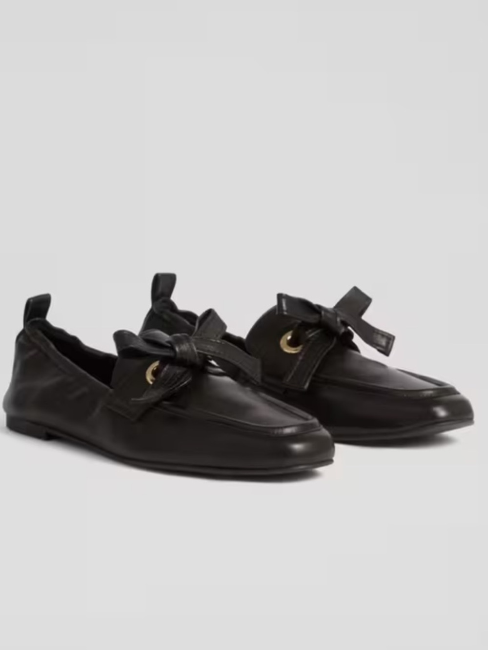 LK Bennett Maude Nappa Leather Bow Loafers- Size 9